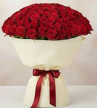 Букет 101 Красная роза Милано в Балтаси