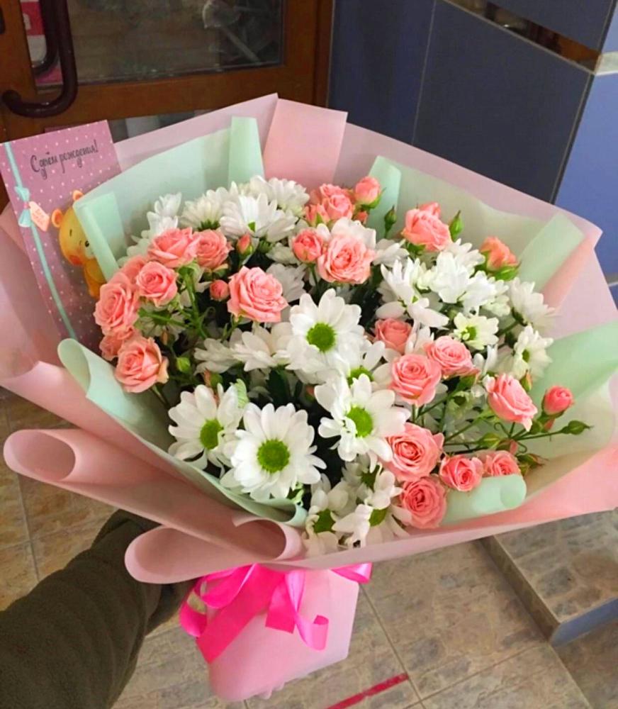 Букет цветов из: Розы и Хризантемы в Балтаси