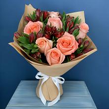 Букет цветов из:  Розы и Альстромерии в Балтаси