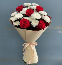 Букет цветов из:  Розы и Хризантемы в Балтаси