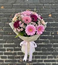 Букет цветов из:  Герберы и Хризантемы в Балтаси