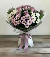Букет цветов из:  Хризантемы и Розы в Балтаси