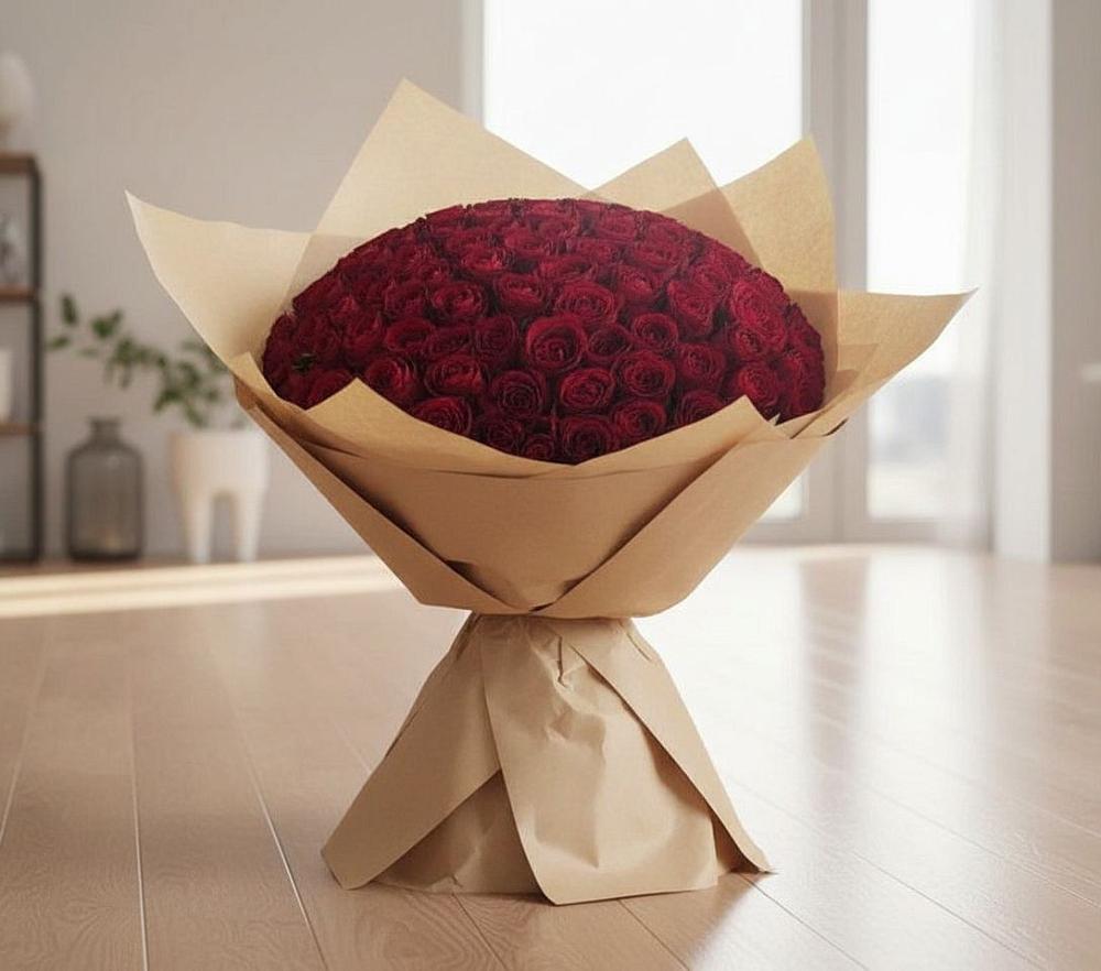 Букет 101 Красная роза в Балтаси