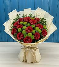 Букет цветов из:  Розы и Хризантемы в Балтаси