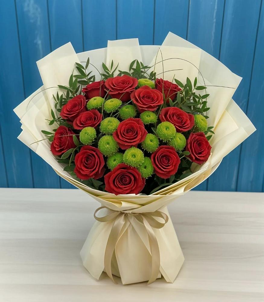 Букет цветов из: Розы и Хризантемы в Балтаси